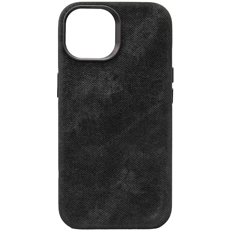 Чехол Denim with Magnetic safe для Apple iPhone 15 (6.1") (Black)