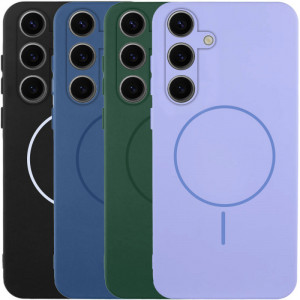Чехол Silicone Cover Lakshmi Full Camera (AA) with MagFit для Samsung Galaxy S24 FE