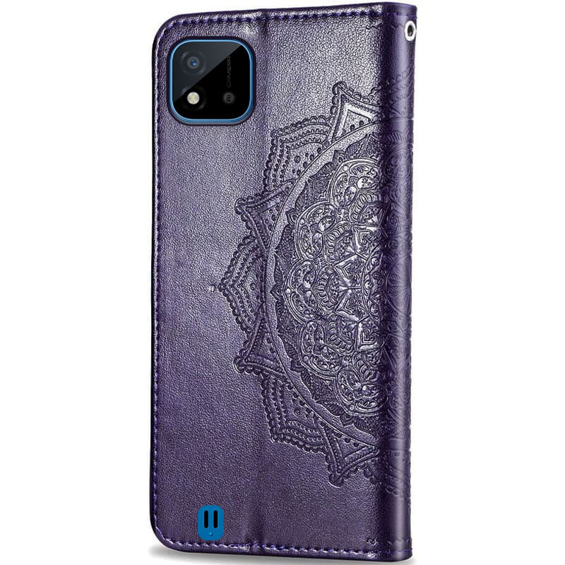 Фото Шкіряний чохол-книжка Art Case з візитницею на Realme C11 (2021) (Фіолетовий) в маназині vchehle.ua