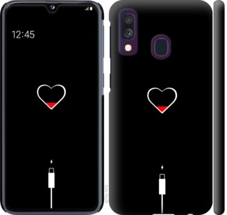 

Чехол Подзарядка сердца для Samsung Galaxy A40 2019 A405F 721049