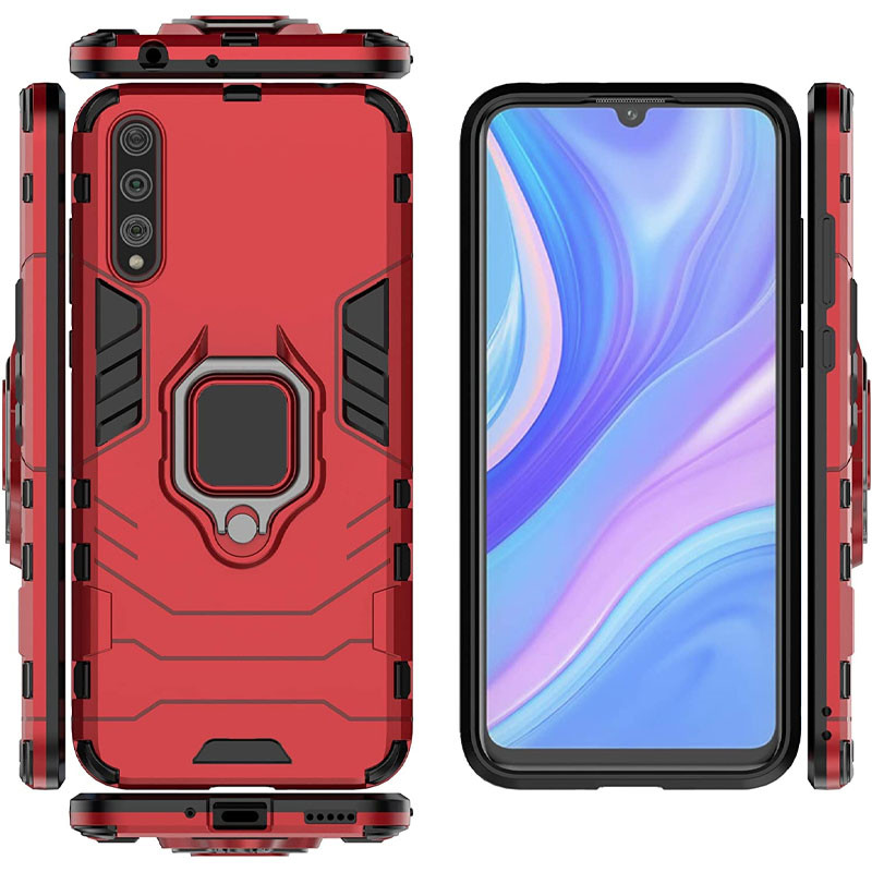 

Ударостійкий чохол Transformer Ring for Magnet для Huawei Y8p (Червоний / Dante Red) 1082660