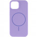 Фото Чехол Silicone Case Full Protective (AA) NO LOGO with Magnetic Safe для Apple iPhone 12 Pro / 12 (6.1") (Сиреневый / Dasheen) на vchehle.ua