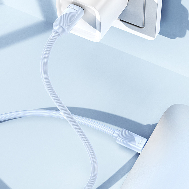 Фото Дата кабель Hoco X114 Energy Type-C to Type-C 60W (1m) (Blue) в магазине vchehle.ua