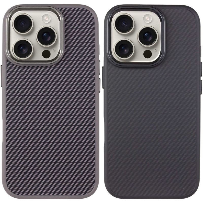 Чохол TPU+PC Carbon with Magnetic safe на Apple iPhone 16 Pro Max (6.9")