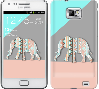 

Чехол Узорчатый слон для Samsung Galaxy S2 i9100 224530