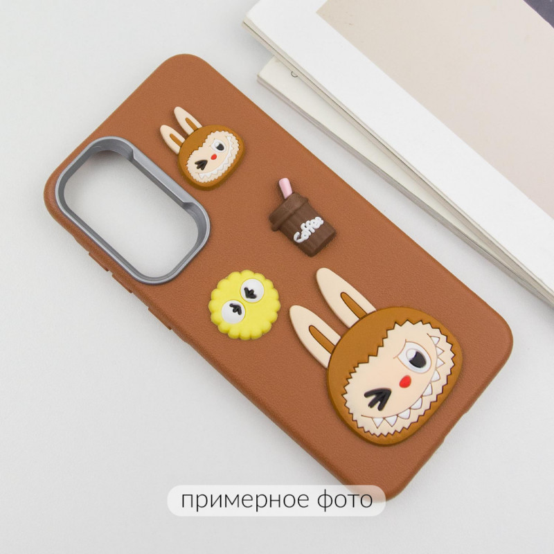 Фото Чехол TPU Leather Toys для Xiaomi Redmi 13C / Poco C65 (Labubu / Brown) в магазине vchehle.ua