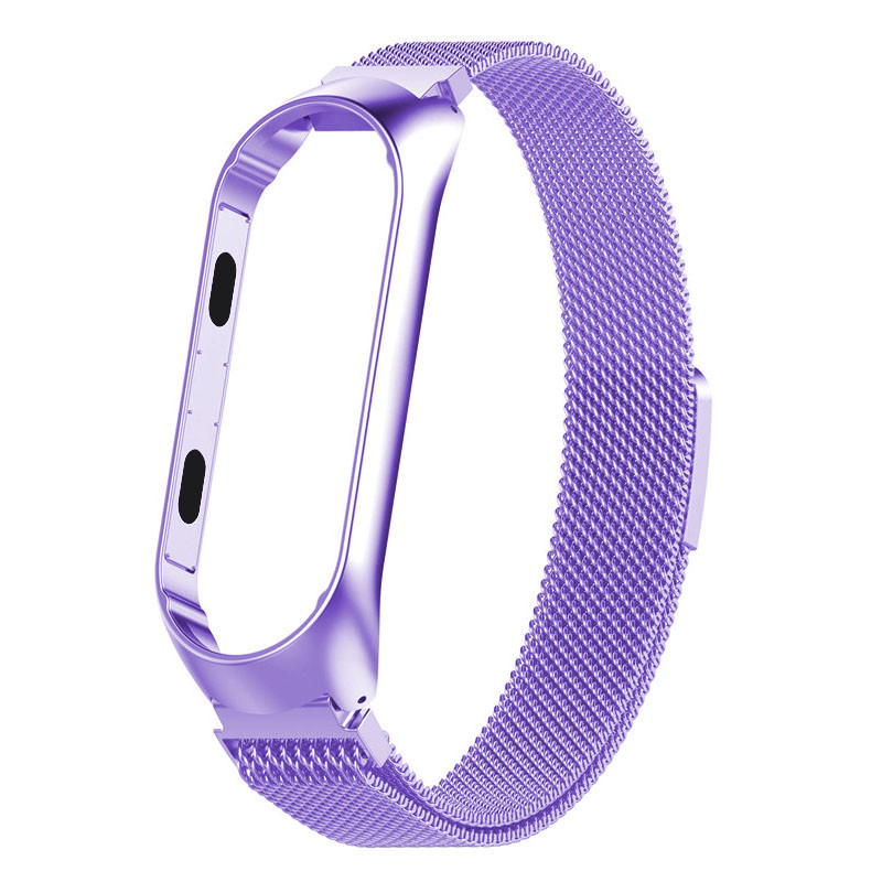 Ремінець Milanese Loop Design для Xiaomi Mi Band 5/6 (Бузковий)