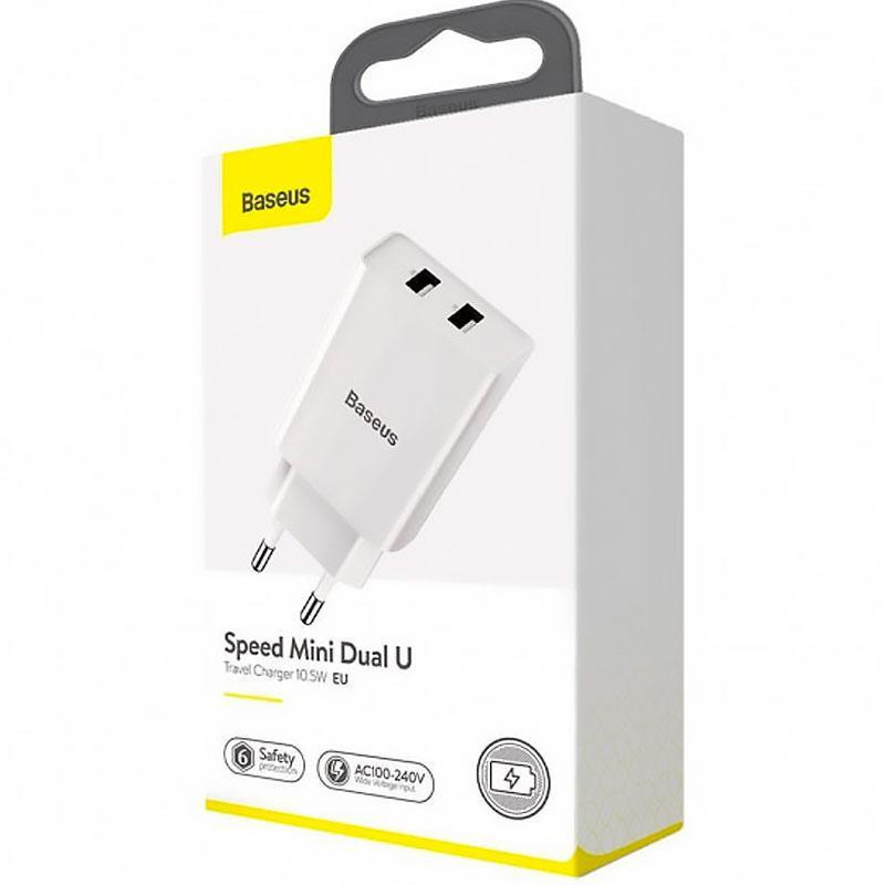 Фото СЗУ Baseus Compact 10.5W (2USB) (CCXJ01) (Белый) в магазине vchehle.ua