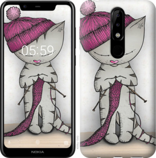 

Чехол Кошка рукодельница для Nokia 5.1 Plus 878762
