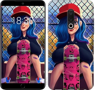 

Чохол Прикольна дівчинка зі скейтбордом на Meizu 15 Plus 671898