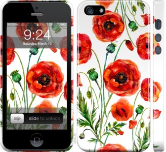 

Чохол Намальовані маки для iPhone 5 743729