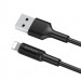 Фото Дата кабель Borofone BX1 EzSync USB to Lightning (1m) (Черный) в магазине vchehle.ua