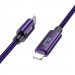 Фото Дата кабель Hoco U125 Benefit 27W Type-C to Lightning with display (1.2m) (Purple) на vchehle.ua