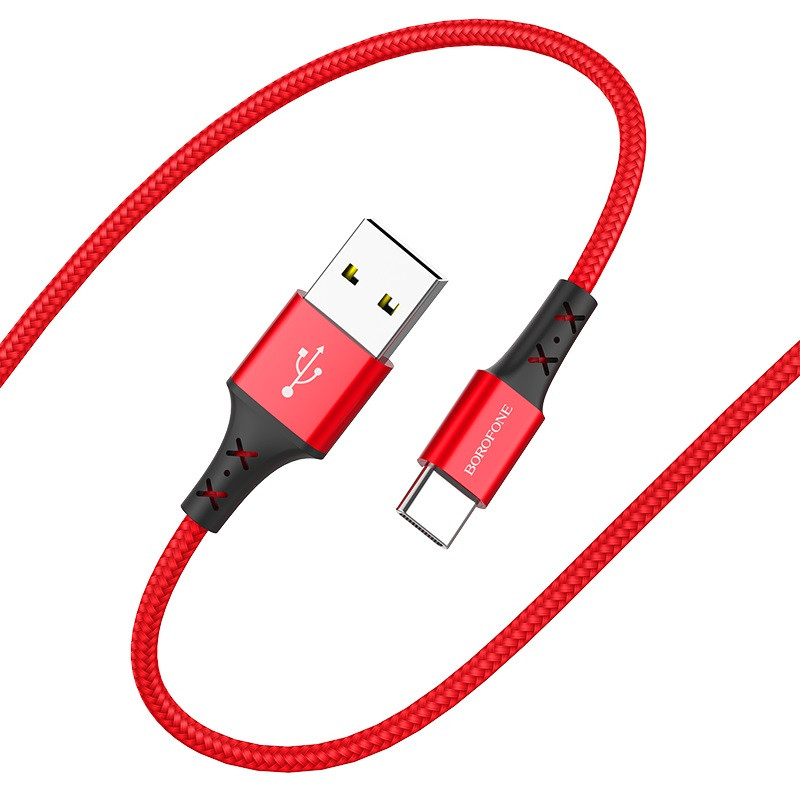 Фото Дата кабель Borofone BX20 Enjoy USB to Type-C (1m) (Червоний) на vchehle.ua