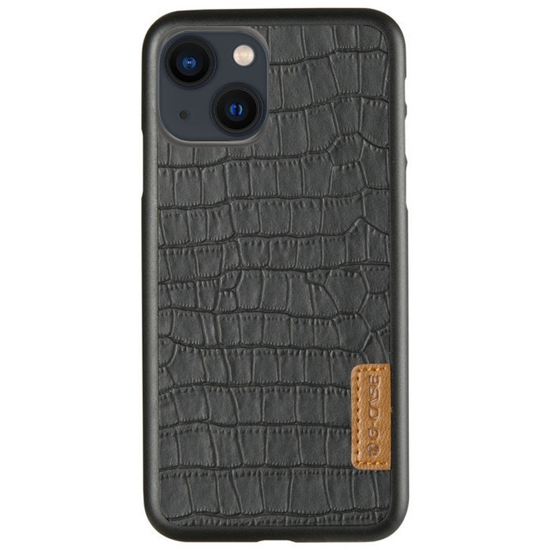 

Шкіряна накладка G-Case Crocodile Dark series на Apple iPhone 13 (6.1") (Чорний) 1210430