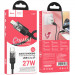 Купити Дата кабель Hoco U129 Spirit Transparent Type-C to Lightning 27W (1.2m) (Black) на vchehle.ua