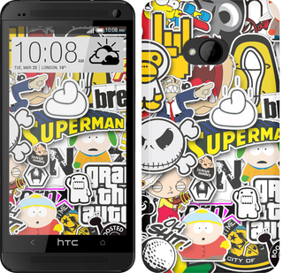 

Чохол Popular logos на HTC One M7 627875