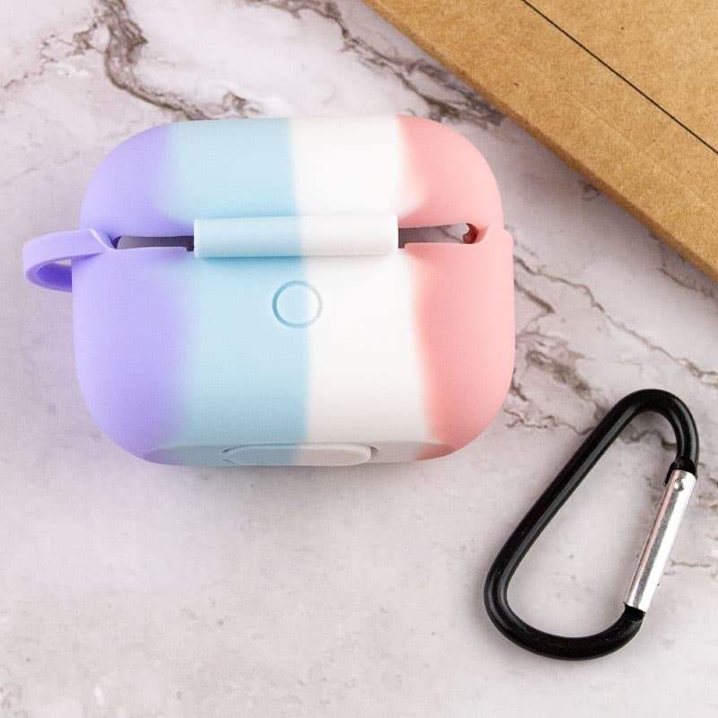 Силиконовый футляр Colorfull для наушников AirPods Pro (Розовый / Сиреневый) в магазине vchehle.ua