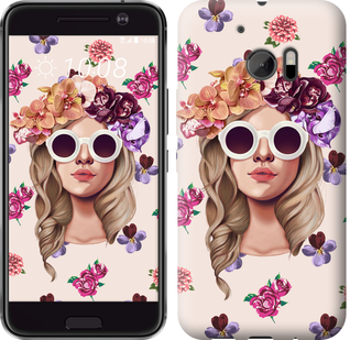 

Чехол Девушка с цветами v2 для HTC 10 190211