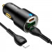 Фото АЗУ Hoco NZ6 PD45W (2Type-C/1USB) + Type-C to Lightning (Black) в магазине vchehle.ua