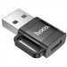 Фото Переходник Hoco UA31D OTG USB male to Type-C female USB2.0 (Black) на vchehle.ua