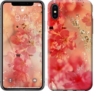 

Чехол Розовые цветы для iPhone XS Max 673249