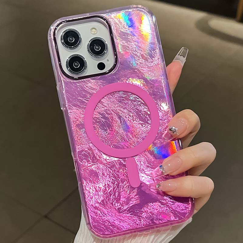 Фото Чехол TPU Shiny Mountain (MagFit) для Apple iPhone 16 Pro (6.3") (Pink) на vchehle.ua