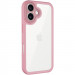 TPU чехол Transparent + Colour 1,5mm для Apple iPhone 16 (6.1") (Pink)