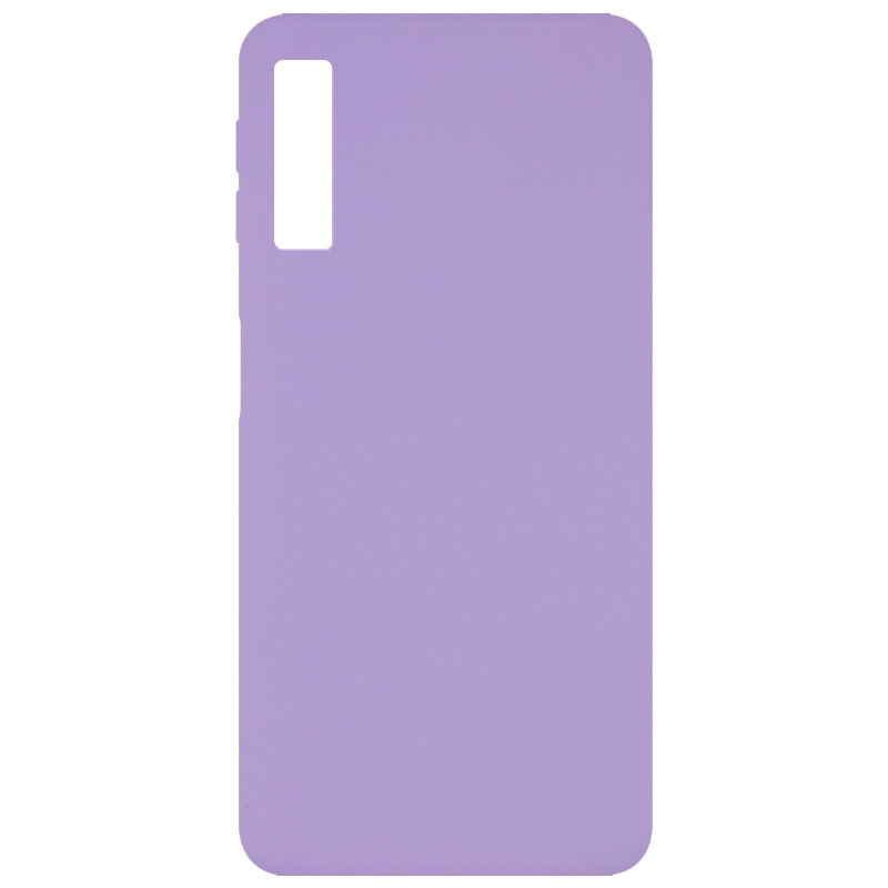 Чохол Silicone Cover Full without Logo (A) на Samsung A750 Galaxy A7 (2018) (Дефект упаковки / Бузковий / Dasheen)