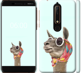 

Чехол Модная лама для Nokia 6.1 753478