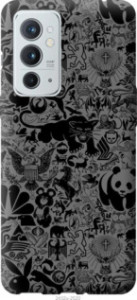Чехол Чёрно-серый стикер бомбинг для OnePlus 9RT