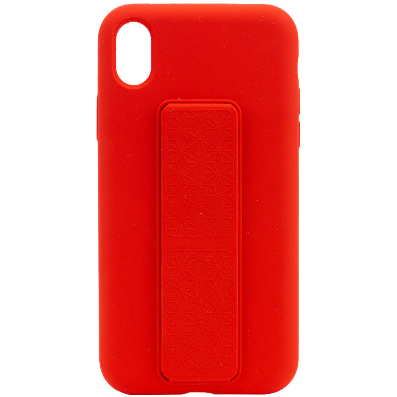 Чехол Silicone Case Hand Holder для Apple iPhone XS Max (6.5") (Красный / Red)