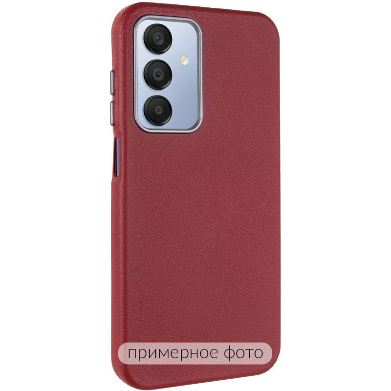 Кожаный чехол Leather Case Metal Buttons для Xiaomi Redmi 13C / Poco C65 (Red)