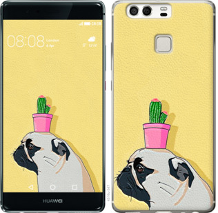 

Чехол Мопс с кактусом для Huawei P9 795747