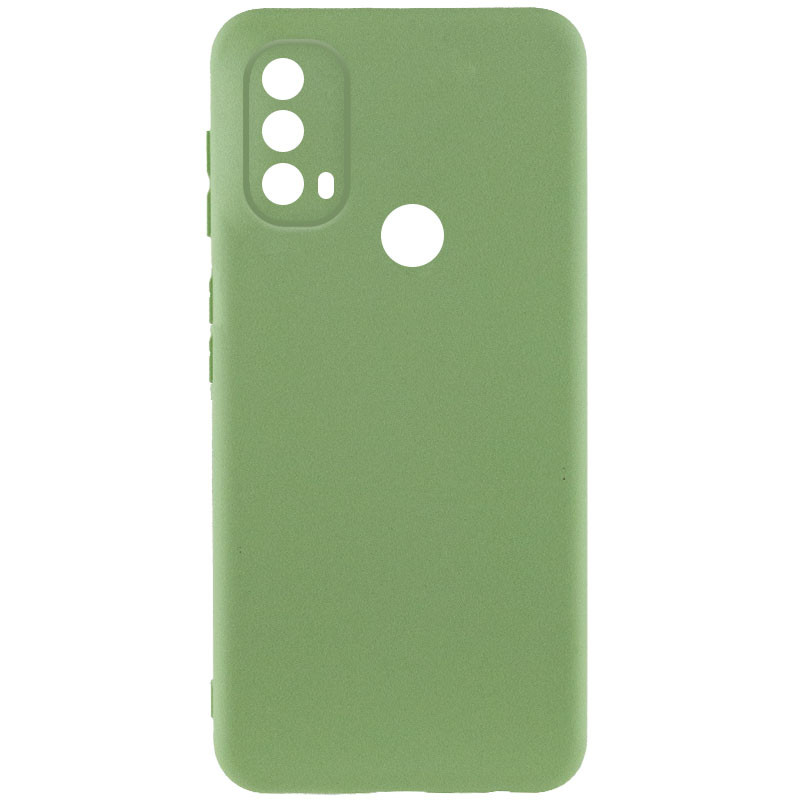 Чехол Silicone Cover Lakshmi Full Camera (A) для Motorola Moto E40 (Зеленый / Pistachio)