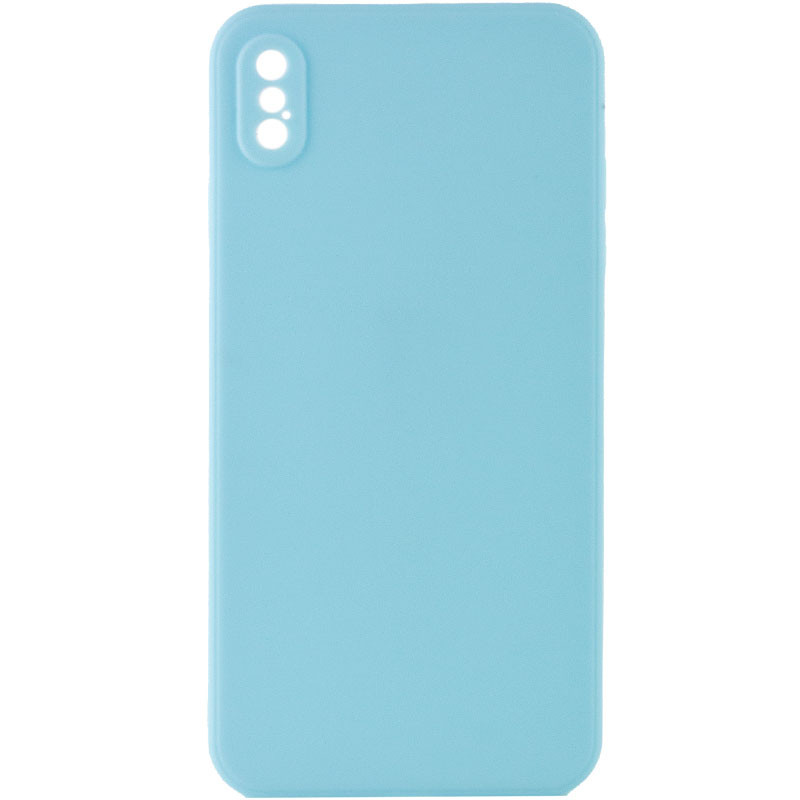 Силиконовый чехол Candy Full Camera для Apple iPhone XS Max (6.5") (Бирюзовый / Turquoise)