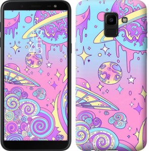 Чехол Розовая галактика для Samsung Galaxy J6 2018