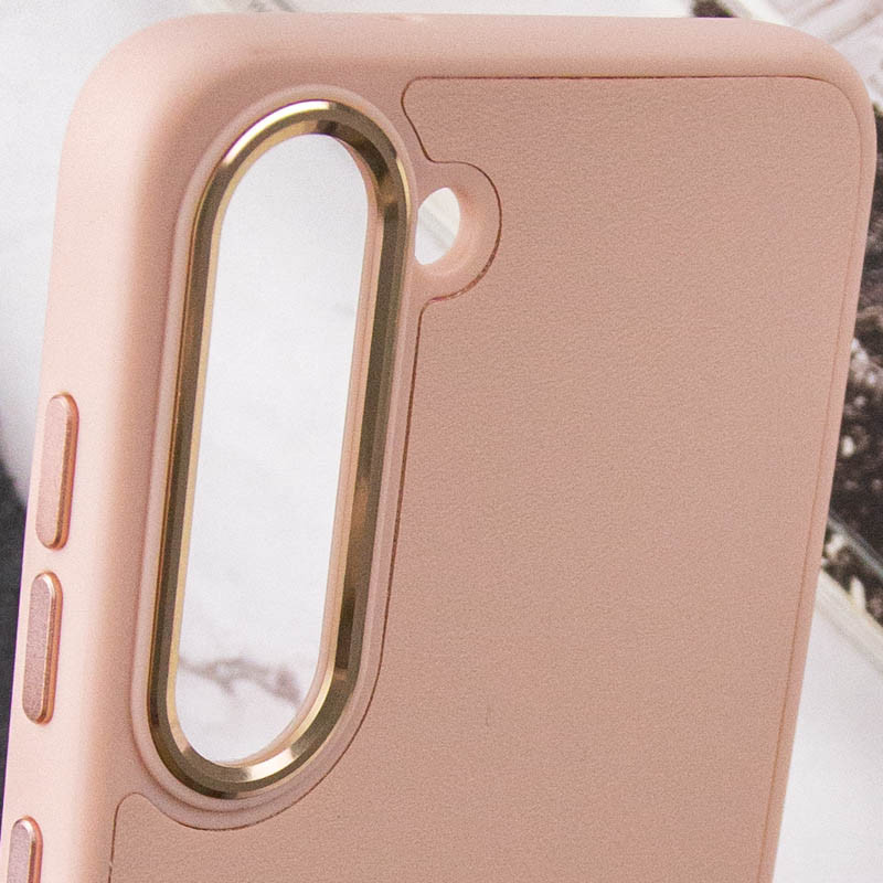Купить Кожаный чехол Bonbon Leather Metal Style для Samsung Galaxy S22+ (Розовый / Light pink) на vchehle.ua