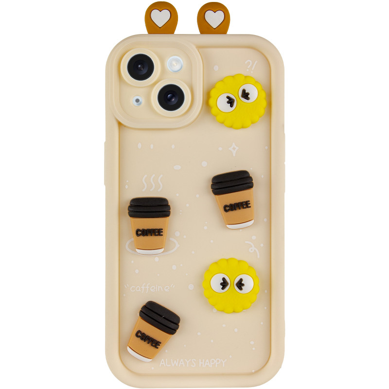 Фото Чехол TPU Toys Case with Ears для Apple iPhone 13 (6.1") (Sand) на vchehle.ua