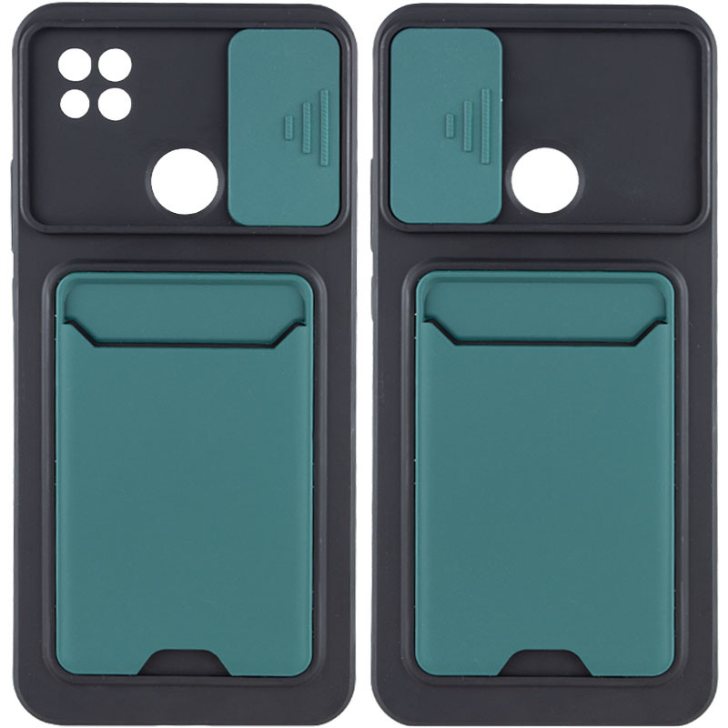 

TPU+PC чохол Card Holder на Xiaomi Redmi 9C (Зелений) 1213593