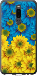Чохол Жовто-блакитні квіти на Meizu Note 8