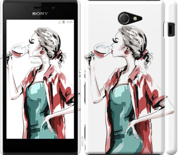

Чохол Дівчина з келихом на Sony Xperia M2 D2305 841585