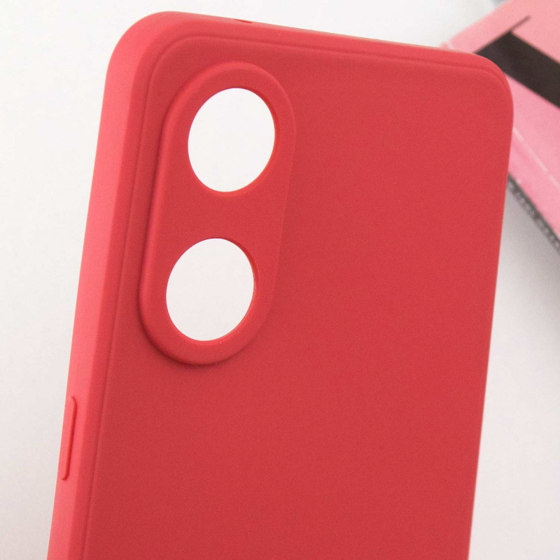 Силіконовий чохол Candy Full Camera на Oppo Reno 8 T 4G (Червоний / Camellia) в магазині vchehle.ua