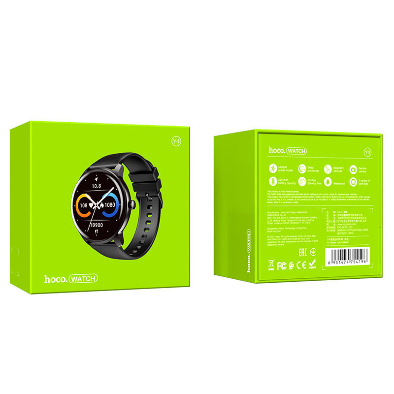 Заказать Смарт-часы Hoco Y4 Smart sports watch (call version) (Черный) на vchehle.ua