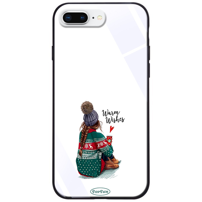 

TPU+Glass чехол ForFun для iPhone 7 plus (5.5") (Warm Wishes / Белый) 790111