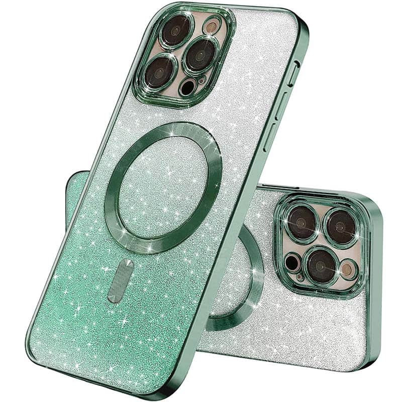 TPU чехол Delight case with Magnetic Safe с защитными линзами на камеру для Apple iPhone 14 Pro (6.1") (Зеленый / Green)