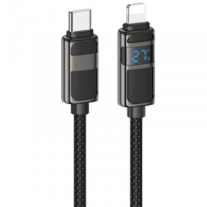 Дата кабель Hoco U137 Line with display Type-C to Lightning 27W (1.2m)