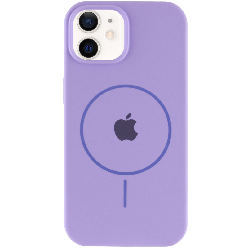 Фото Чехол Silicone Case Full Protective (AA) with Magnetic Safe для Apple iPhone 11 (6.1") (Сиреневый / Dasheen) на vchehle.ua