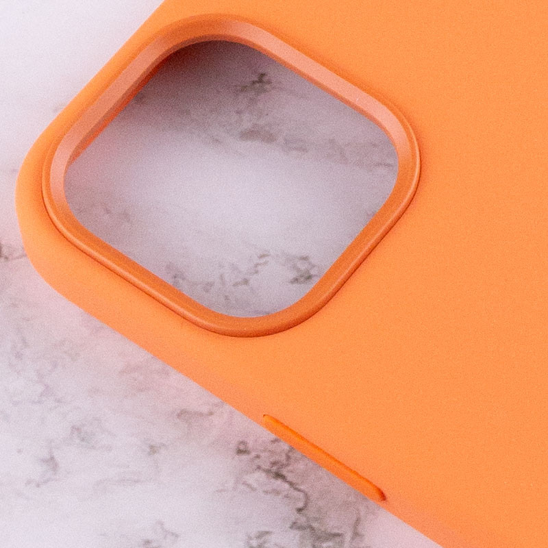Заказать Уценка Чехол Silicone case (AAA) with Magsafe and Animation для Apple iPhone 12 Pro Max (6.7") (Дефект упаковки / Оранжевый / Kumquat) на vchehle.ua