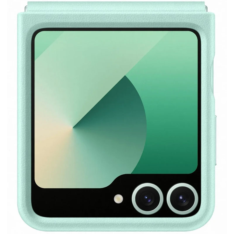 Кожаный чехол Leather Case (AAA) для Samsung Galaxy Z Flip6 (Turquoise) в магазине vchehle.ua